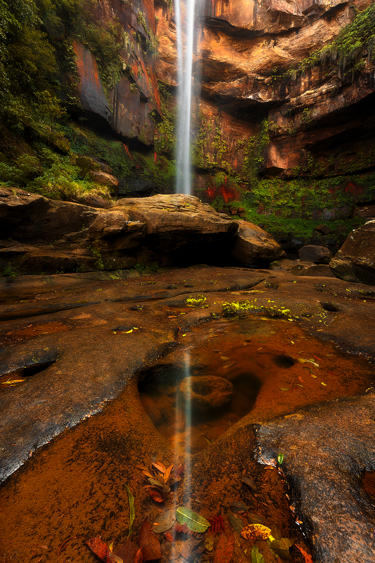 The grand drop of Belmore Falls in NSW, Australia