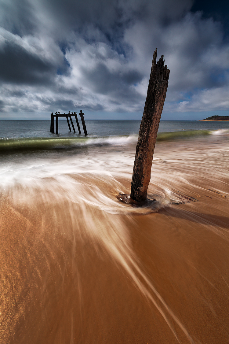 The remnants of a jetty at Cat Bay on Phillip Island