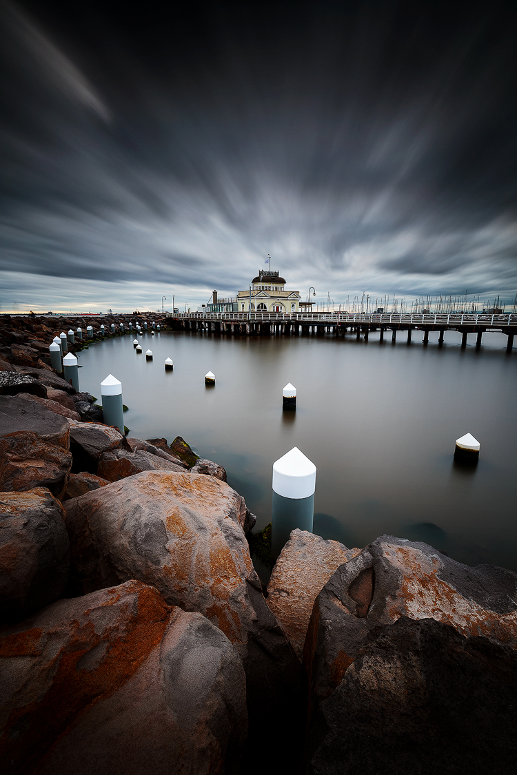 A moody end to the day at St Kilda